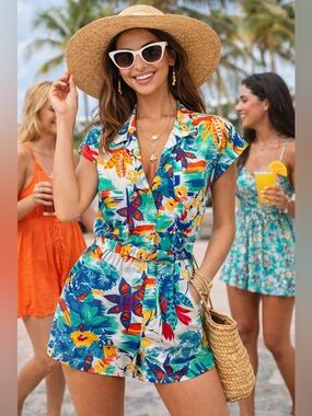 Vintage C’est Joli Together by Laura Tropical Romper